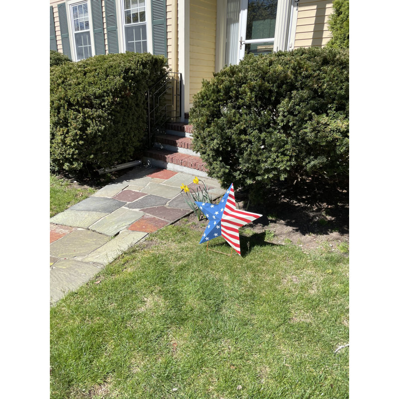 Cerny 24" American Flag Star Garden Stake