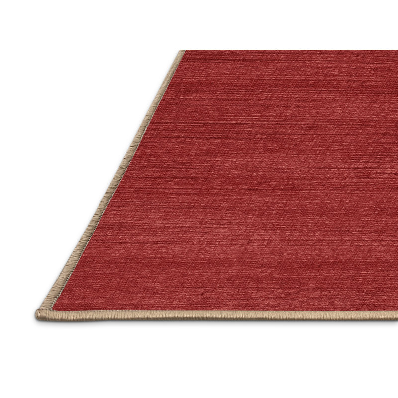 Tapis brun uni lavable à la machine, Rectangulaire 7 pi x 10 pi