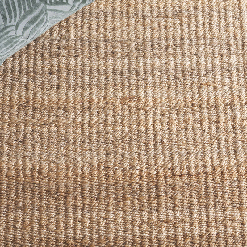 Vernal Natural Fiber Flat Weave Jute Pile Striped Rug, Rectangle 5' x 8'