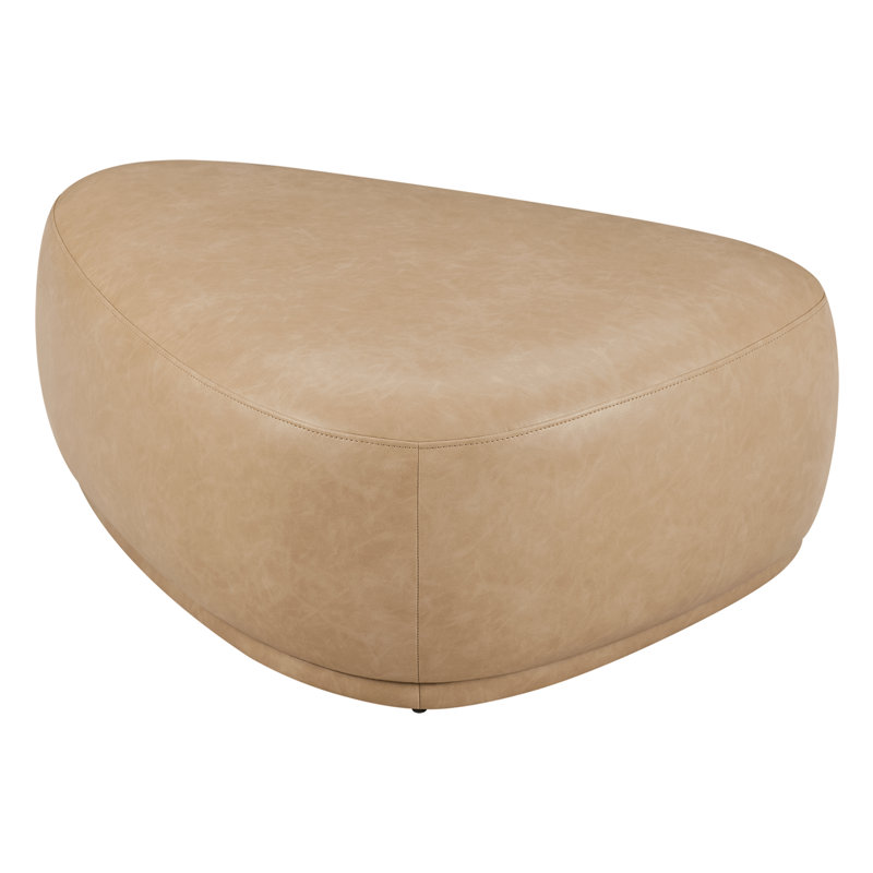 Repose-pieds triangulaire rembourré Adna, Faux Leather, Tan