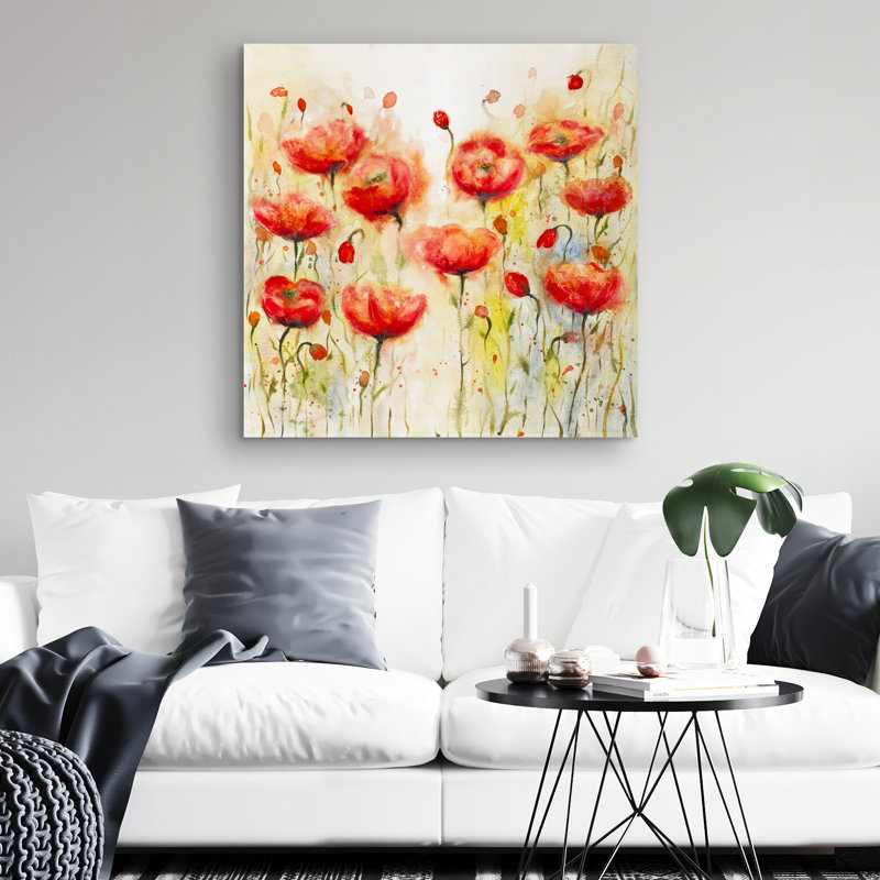 flowers garden - 32"x32" art on canvas