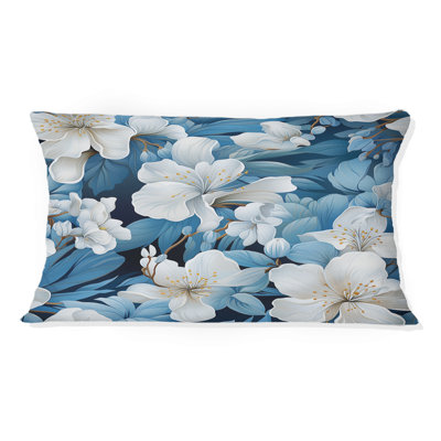 Motif tropical de polyester azur Azure Mirage