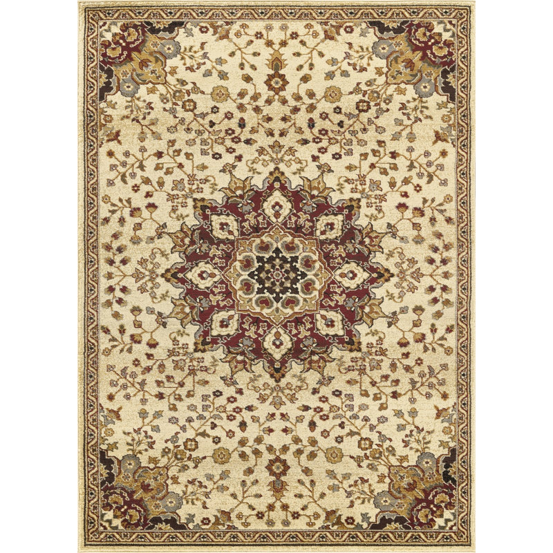 Handmade-Style Medallion Rug - Oxford Collection, Soft Durable, Statement Piece