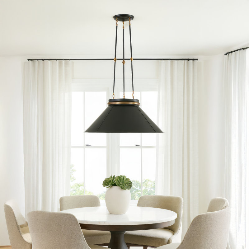 Luminaire suspendu rond 1 lumière Mood Swings - noir Heritage / bronze Heritage