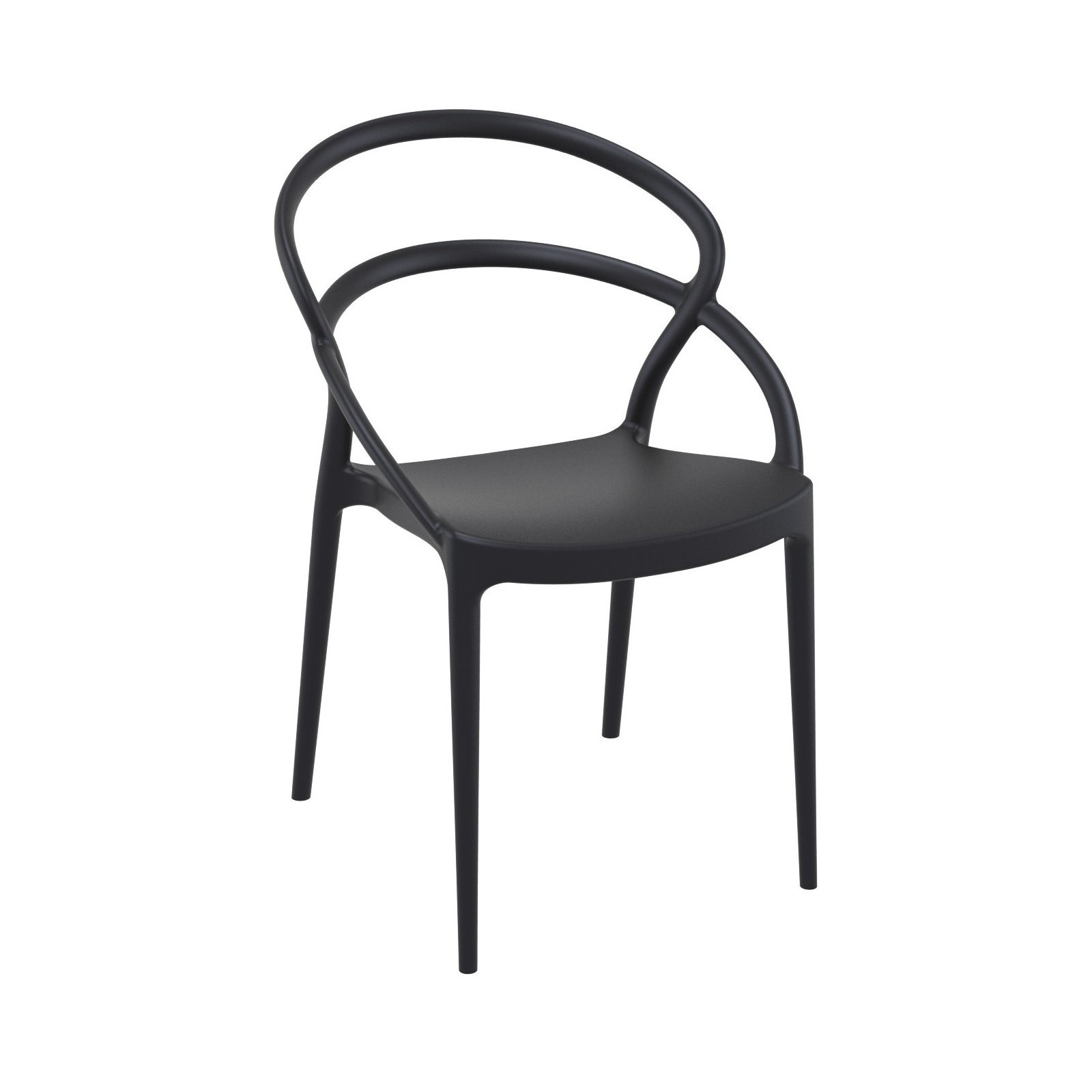 Farrah Patio 3 Piece Bistro Set, Black