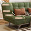 Coussin en velours côtelé vert-1613511154