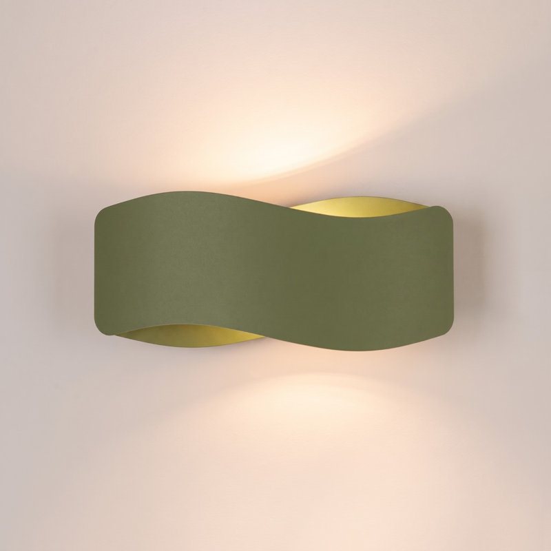 Wall lamp TILA 30 white, 30x11x13 cm, Olive Green, 1 Light
