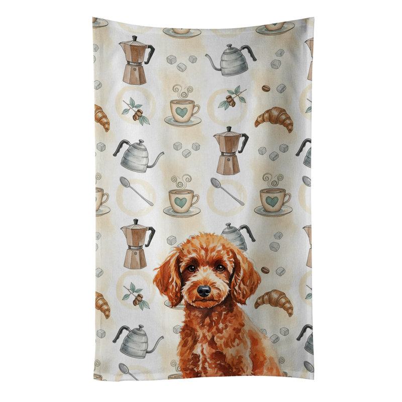 Serviette de cuisine Toy, Jouet caniche rouge