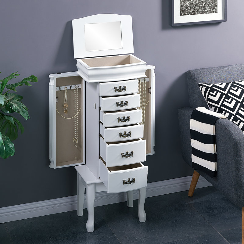 Bainbridge Island Jewelry Armoire, White