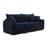 Blue Velvet Sectional With Sleeper Feature And Practical Storage Options Relaxed Look Functionality