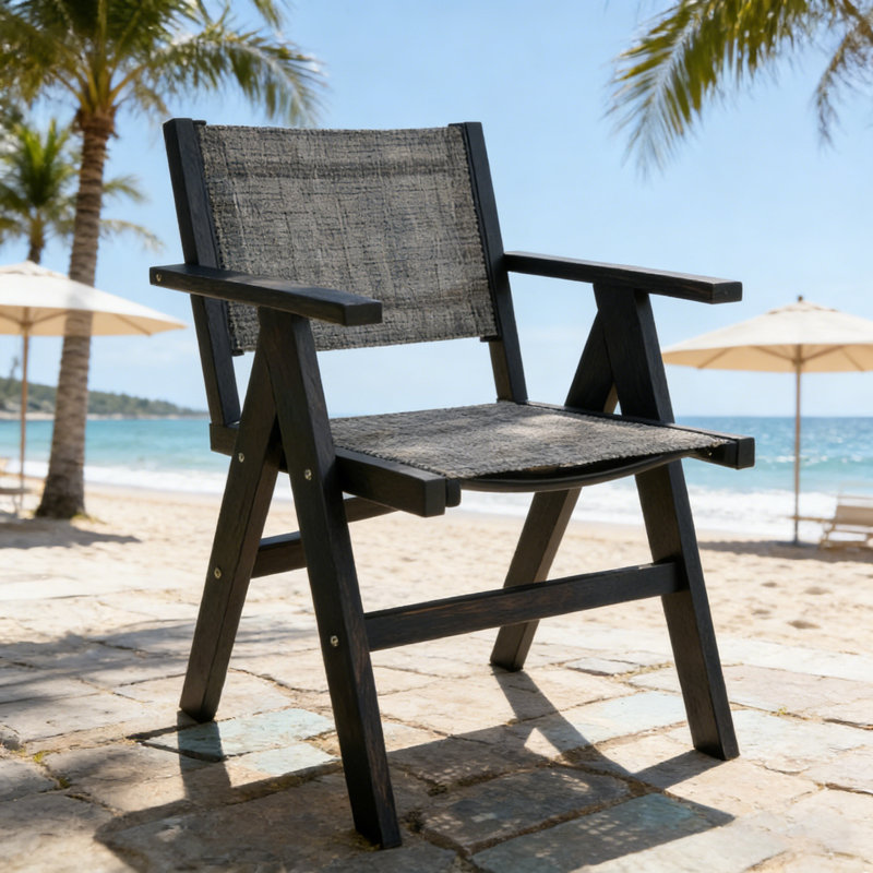 All-Season Charcoal Grey Outdoor Lounge Chair: Sturdy HIPS Material Build With 304 Stainless Steel Accessories – Weather-Resistant, Durable Design Perfect For Gardens, Patios, Backyards & Year-Round Outdoor Relaxation Spaces, Low-Maintenance Seating For