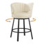 Tabouret de bar rotatif 26 po avec dossier à oreilles Matisse-126756154-126756156