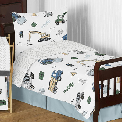 Ensemble de literie pour tout-petits 5 pièces Construction Truck