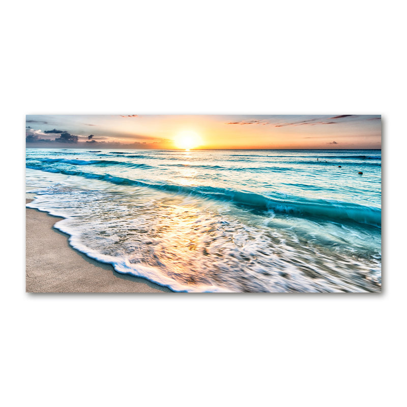 Sunset Beach - Wrapped Canvas Print