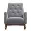 Chaise berçante en tissu et bois massif-1230335393