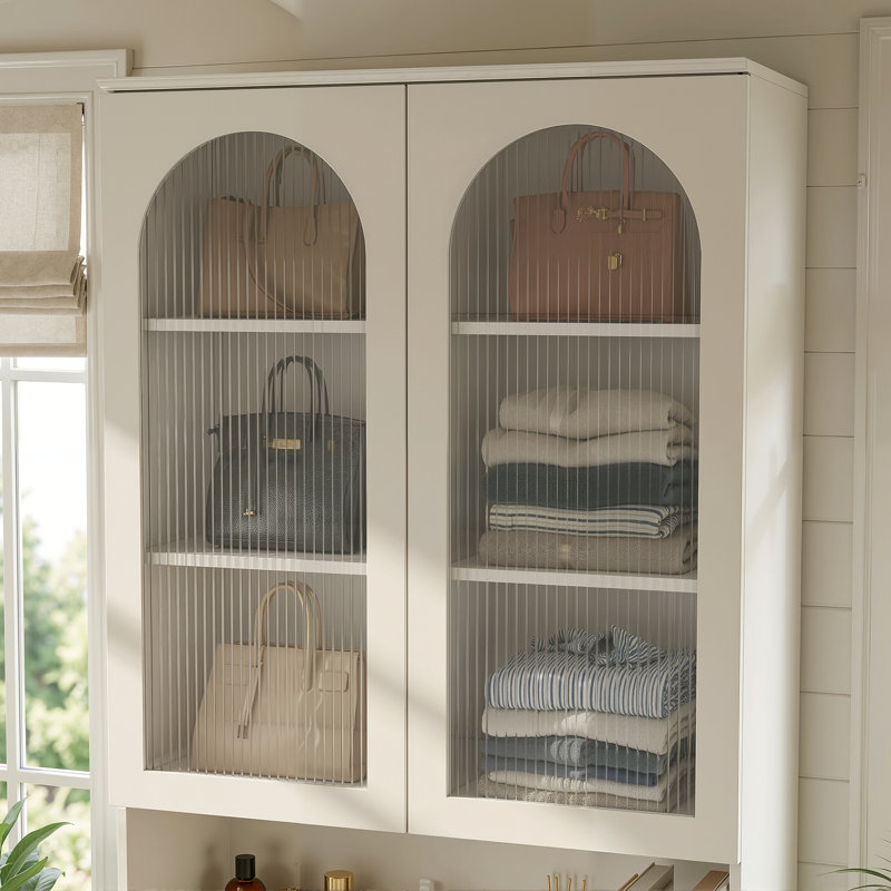 Multi-Functional Display Cabinet With Storage Bench