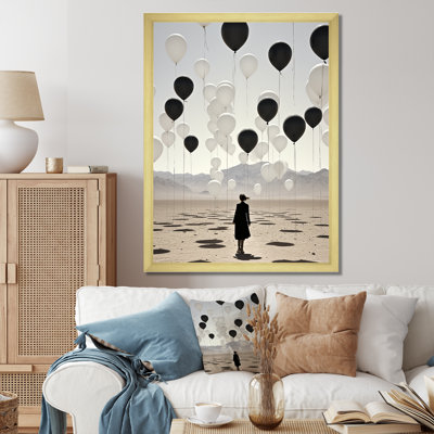 Minimalisme Deset Balloon Scenery sur toile