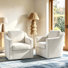 Fauteuil pivotant rembourré à dossier large et large Bronnen