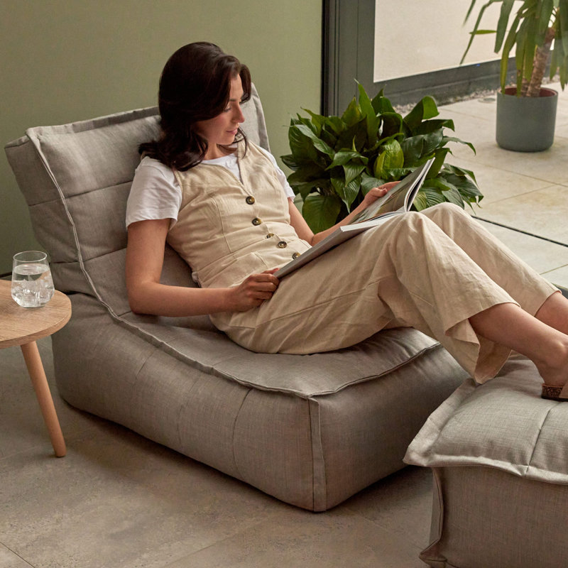 Bean Bag Bazaar Dolce Outdoor Lounger, Grey