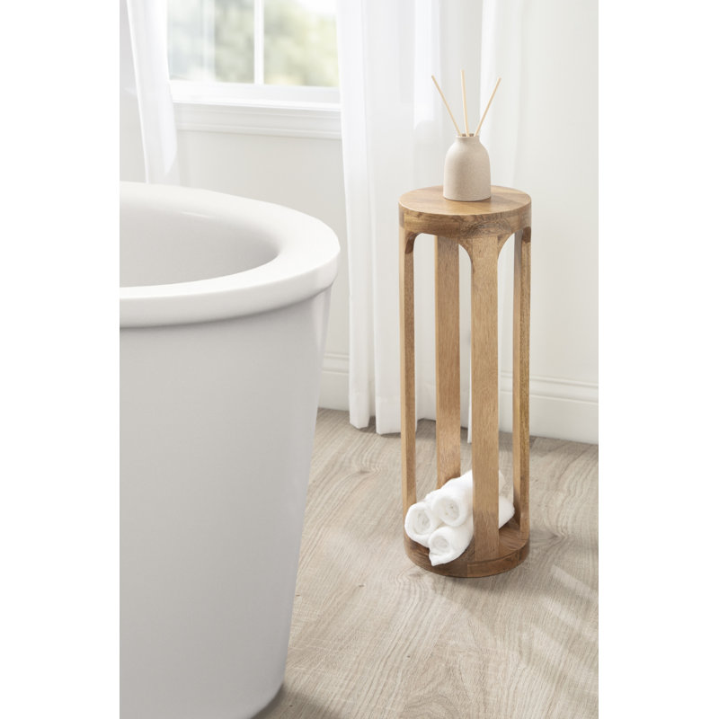 Chewelah Solid Wood End Table, 23" H x 8" W x 8" D, Natural