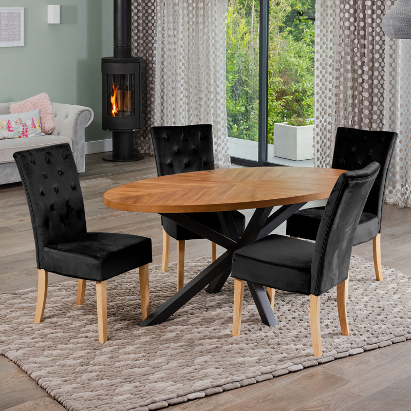 Soderquist 4 - Person Dining Set, Black