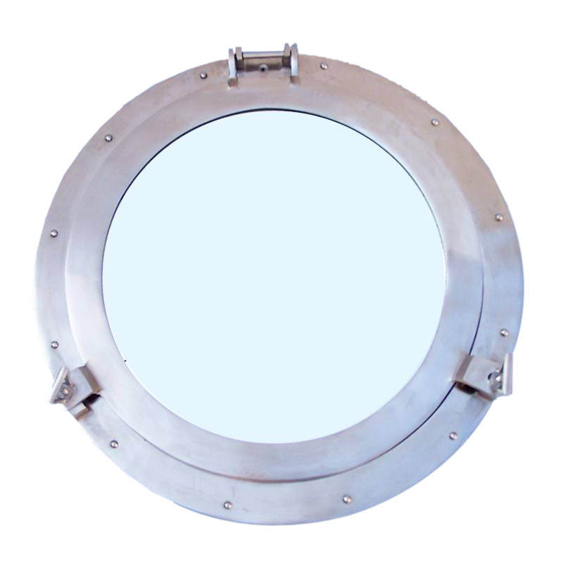 Miroir bronze, H 8 po x l 8 po, Nickel brossé