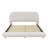 Upholstered Platform Bed With Thick Fabric, Solid Frame And Stylish Curve-Shaped Design