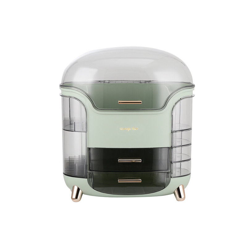 Mappsville Plastic Makeup Organiser, Light Green