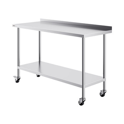 VEVOR Stainless Steel 24'' W x 40'' H Adjustable Portable Work Table