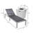 Outdoor Rust-Resistant Metal Chaise Lounge with Table-2054115867