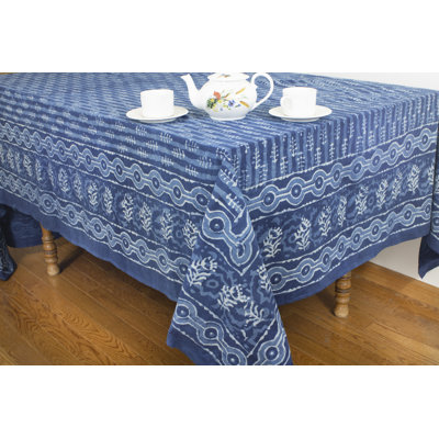 Morwen Rectangle Floral Cotton Tablecloth