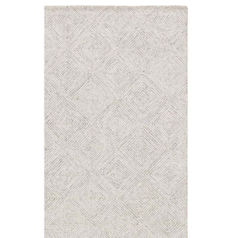 Tapis abstrait gris / ivoire Williamstown 427, Rectangle de 5 pi x 8 pi