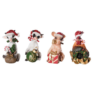 Ensemble de 4 figurines d'animaux de ferme