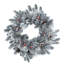 Snowy Faux Lighted Plastic 60cm Wreath
