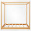Lit plateforme à baldaquin en bois-114229256-114229257