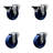 4 Piece Poly Bolt Hole Caster Set with 2 Posi Lock Brakes