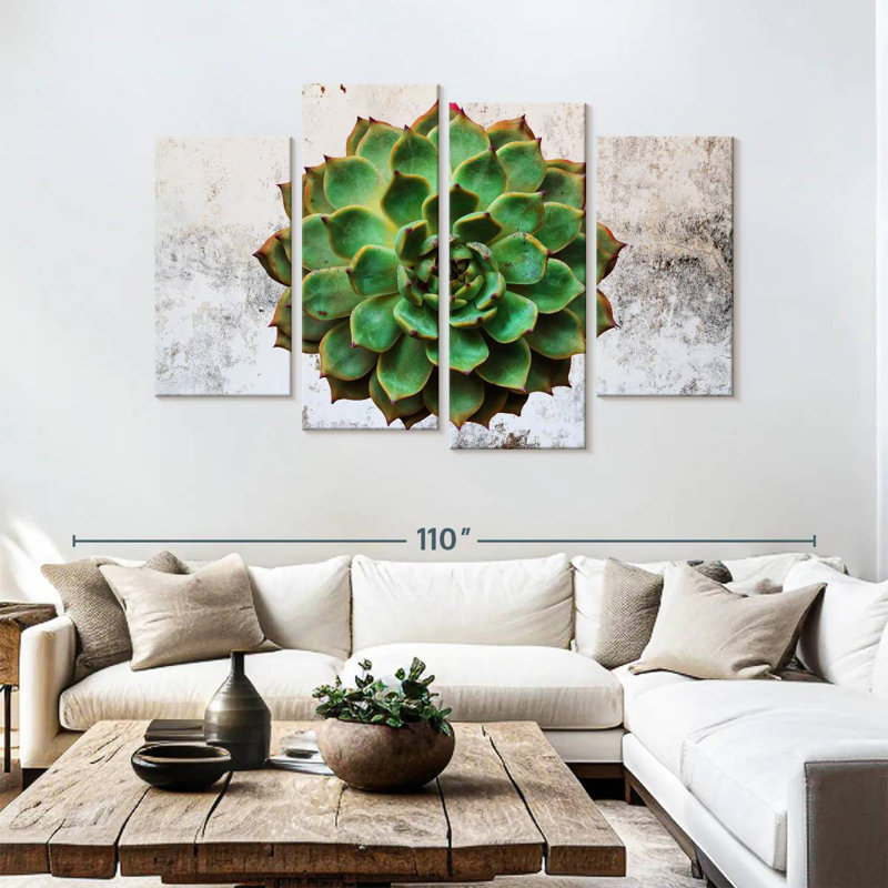 Harnek Grunge Succulent, 54'' H x 84'' W