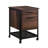 Pedestal File Cabinet, Brown Finish