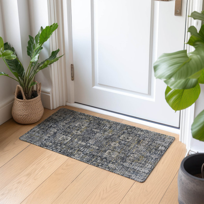 Tapis intérieur / extérieur avec envers antidérapant Ivanica, Rectangle 1 pi 8 po x 2 pi 6 po