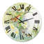 Fleurs et oiseaux dans un décor rustique - Horloge murale traditionnelle-60281468