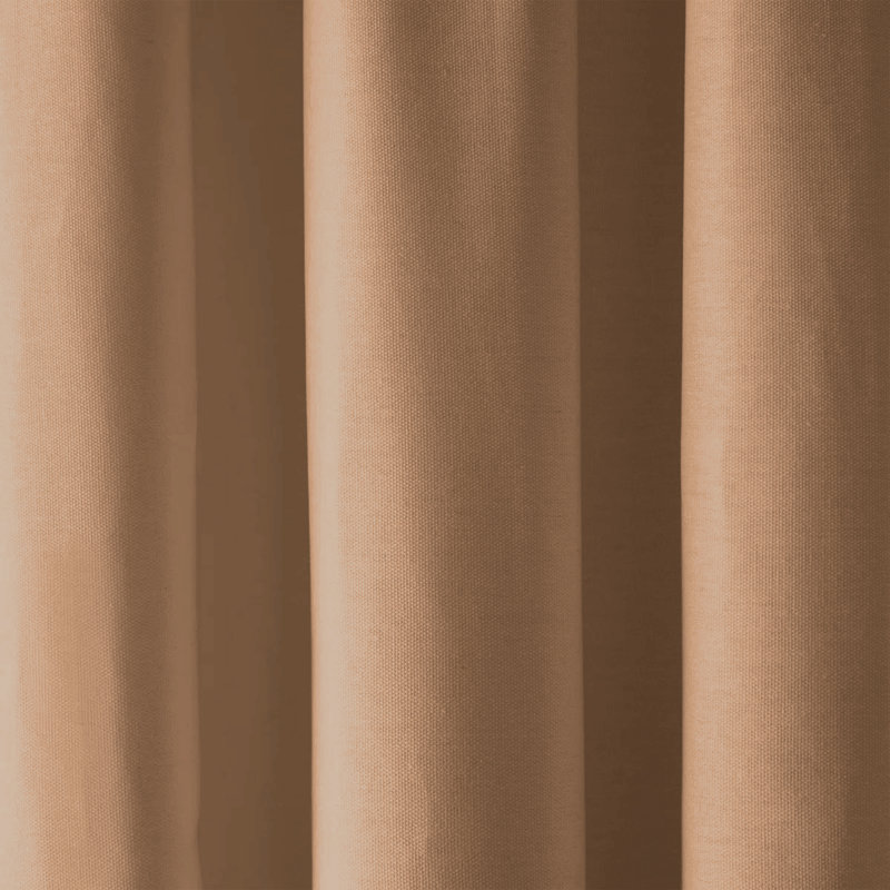 Crisfield Eyelet Blackout Thermal Curtains, 168cm Width X 213cm Height, Beige