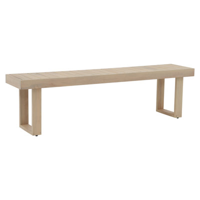 Outdoor U-shaped Leg Acacia Wood Bench