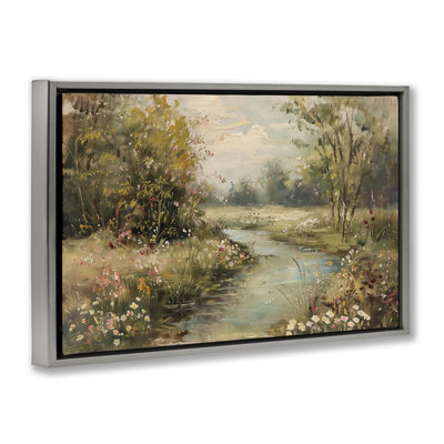 Toile flottante encadrée "Spring Stream" par LSR Design Studio
