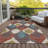 Washable Geometric Indoor / Outdoor Rug-109569834