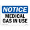 Medical Gas In Use Aluminum Sign 12 x 18