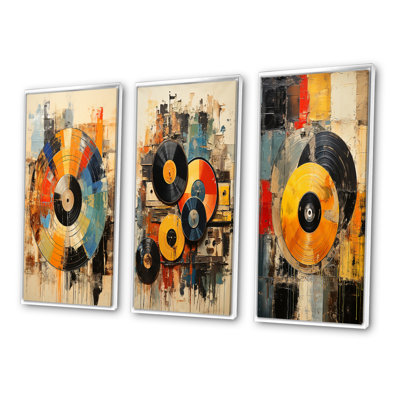 Disque vinyle, vinyle rétro II, ensemble de 3 disques vinyle