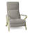 Infinity Upholstered Velvet and Chenille Recliner-49031656-49031652