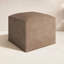 Pouf cube rembourré en cuir d'extérieur Cupertino de 22 pouces