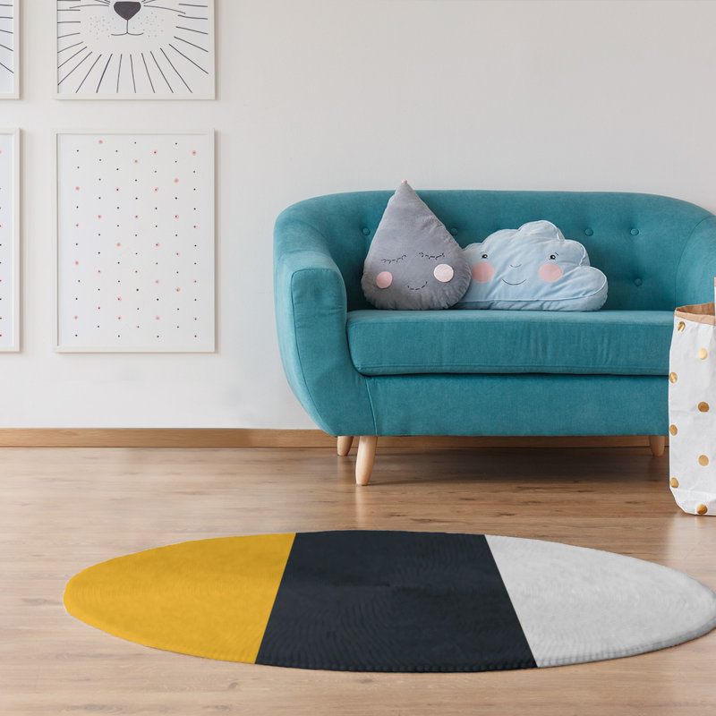 Chenille Indoor Rug, Round 5'