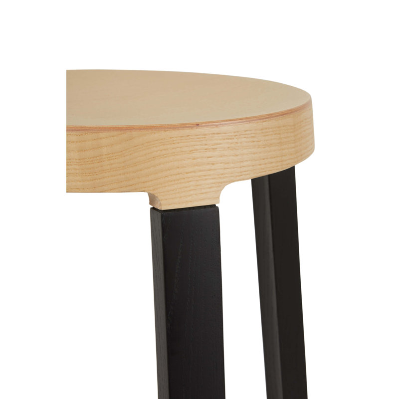 Step Stool with Solid Wood Frame, Counter Stool (26” Seat Height)